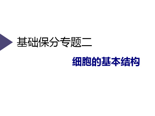 【最新】2020年高考二轮生物(全国版)基础保分专题二  细胞的基本结构