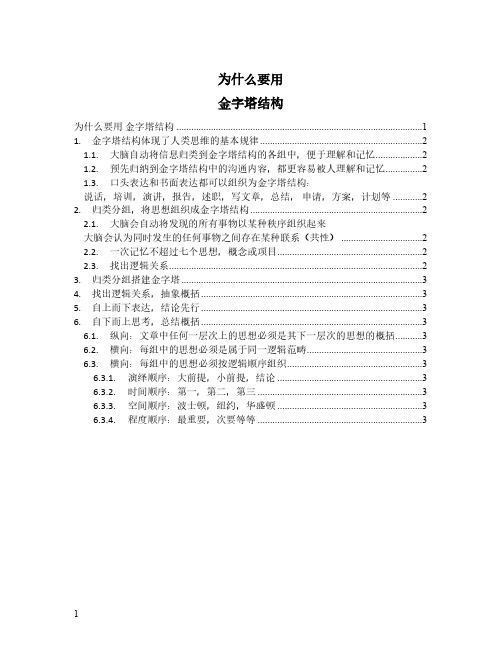 金字塔原理思维导图：第一章为什么要用 金字塔结构