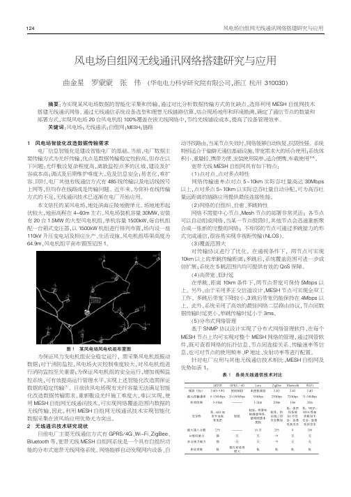 风电场自组网无线通讯网络搭建研究与应用