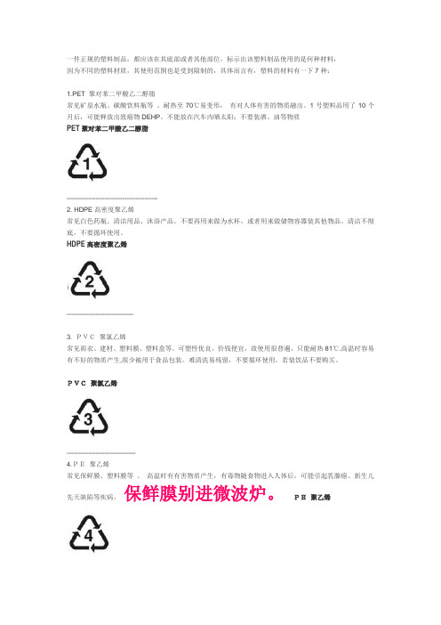 塑料材质简易鉴别方法