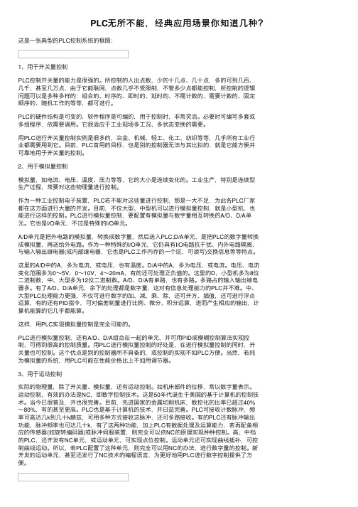 PLC无所不能，经典应用场景你知道几种？