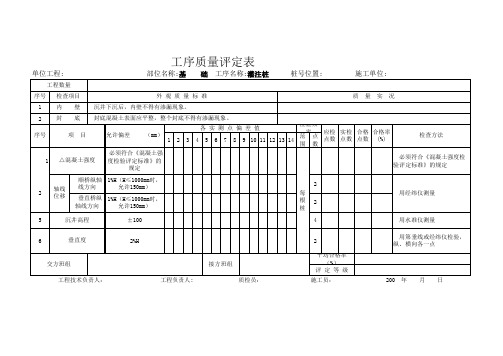 6  沉井基础工序质量评定表