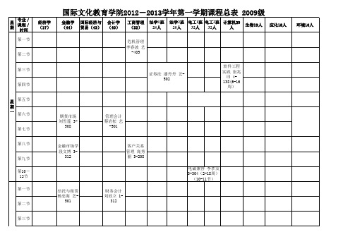 全年级课程表