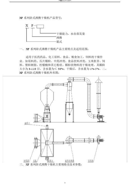 XF系列卧式沸腾干燥机使用说明