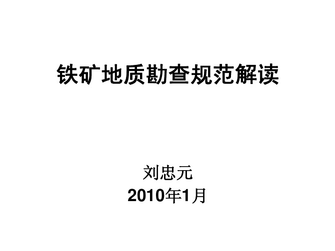 铁矿地质勘查规范刘忠元.pdf