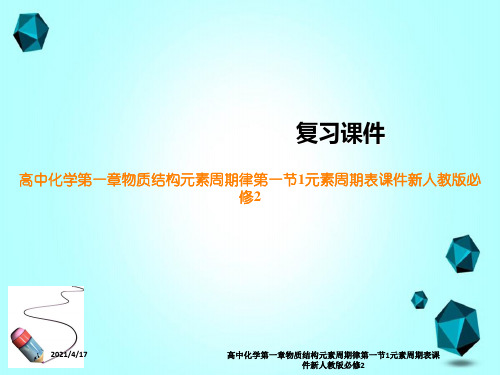 高中化学第一章物质结构元素周期律第一节1元素周期表课件新人教版必修2