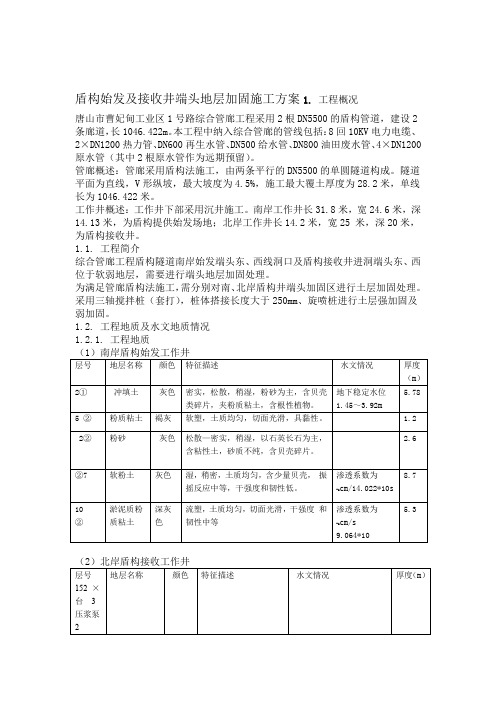 盾构始发及接收端头地层加固施工方案(修改)