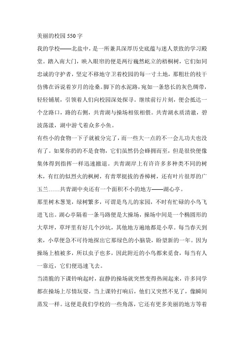 美丽的校园550字