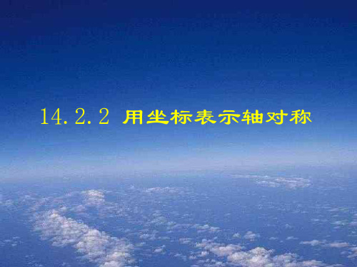 用坐标表示轴对称(2019年11月整理)