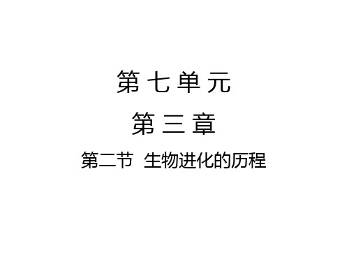 人教版八年级生物下册第七单元第三章第二节  生物进化的历程课件 (共23张PPT)