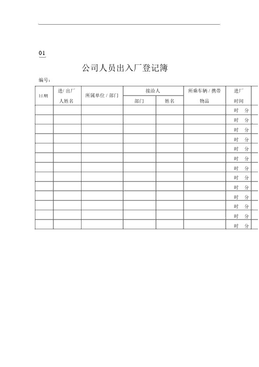 公司人事表格汇总(10页)