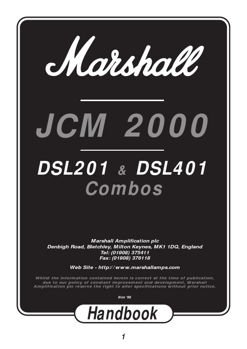 马尔杰尔电子JCM2000系列DSL201和DSL401小型携带电钢机说明书