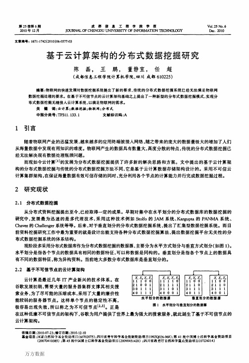 基于云计算架构的分布式数据挖掘研究