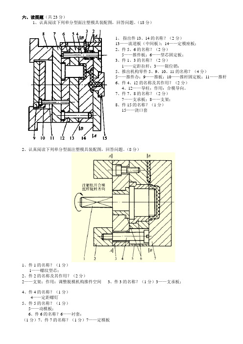 塑料成型工艺与模具设计试题及答案-(1)