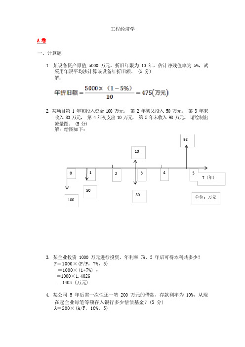 工程经济学试题(全)