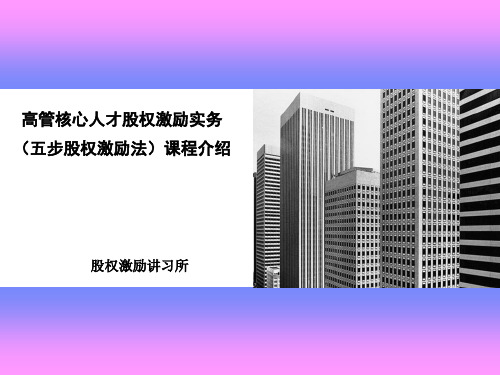 高管核心人才股权激励实务五步股权激励法课程介绍