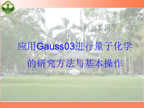 Gaussian 03 使用