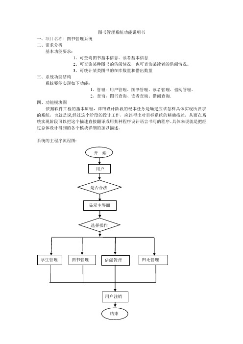 图书管理系统功能说明书