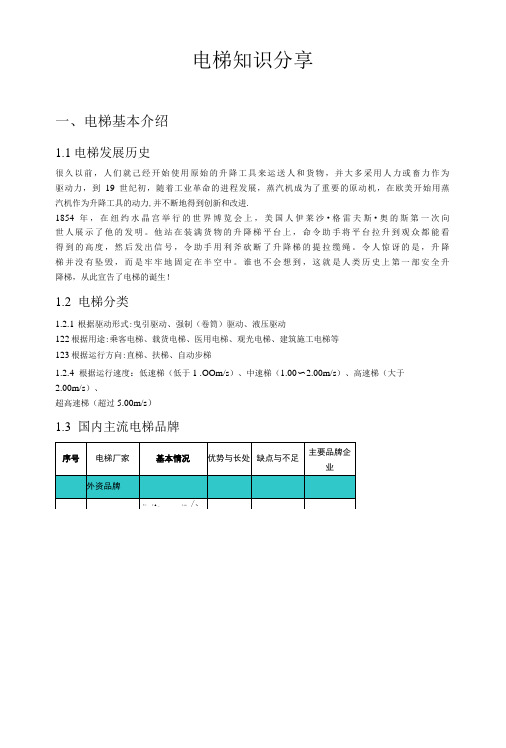 电梯基础知识