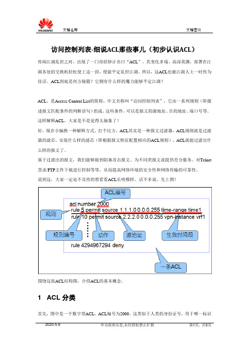 华为ACL详解1