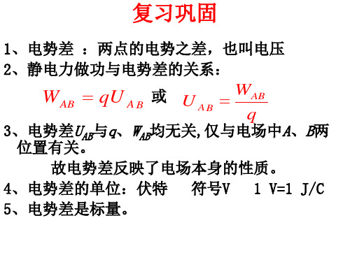 1.6  电势差与电场强度的关系(上课自用)