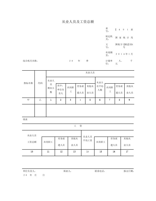 整理从业人员及工资总额_从业人员及工资总额