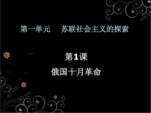 俄国十月革命课件