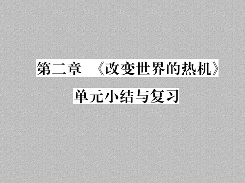 第2章  《改变世界的热机》单元小结与复习—2020秋九年级物理上册教科版课堂复习课件