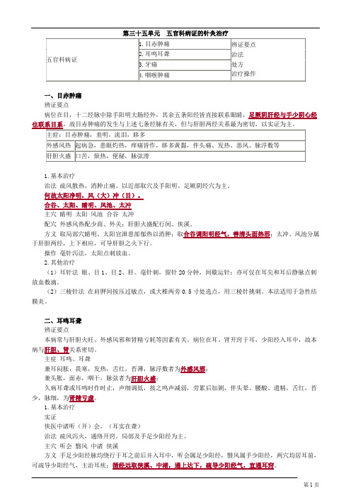 针灸学-五官科病证的针灸治疗