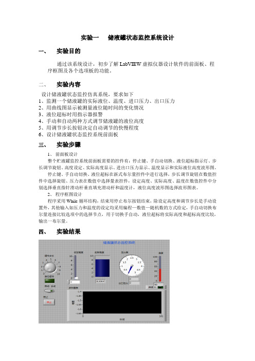 虚拟仪器实验 labviEW