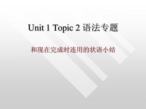 仁爱英语九上U1 T2 现在完成时(2)