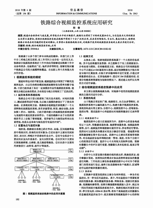 铁路综合视频监控系统应用研究