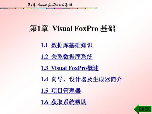 第1章  Visual FoxPro 基础