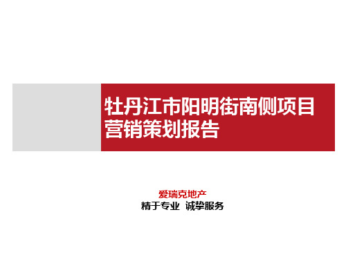 牡丹江市房产项目营销策划报告PPT课件