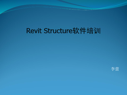 Revit_Structure_培训课程讲义精讲