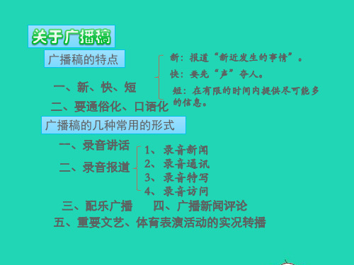 七年级语文下册第五单元第二十课录音新闻课件新版苏教版