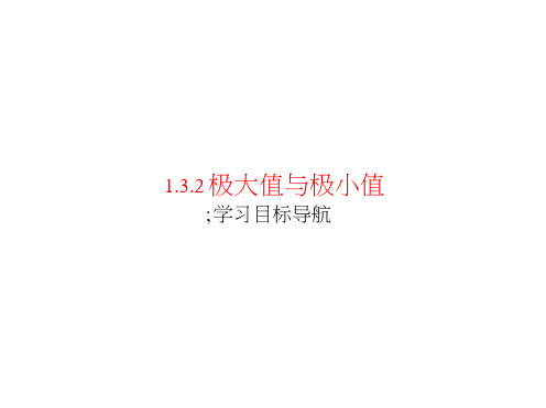 高中数学苏教选修2-2课件:1.3.2极大值与极小值