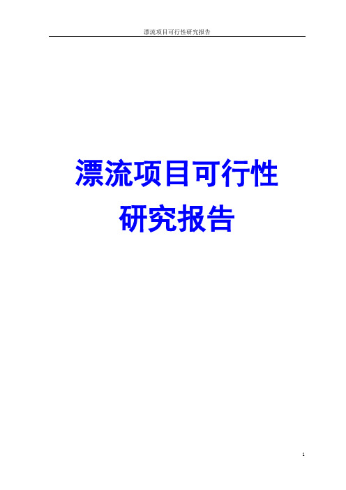 漂流项目可行性研究报告