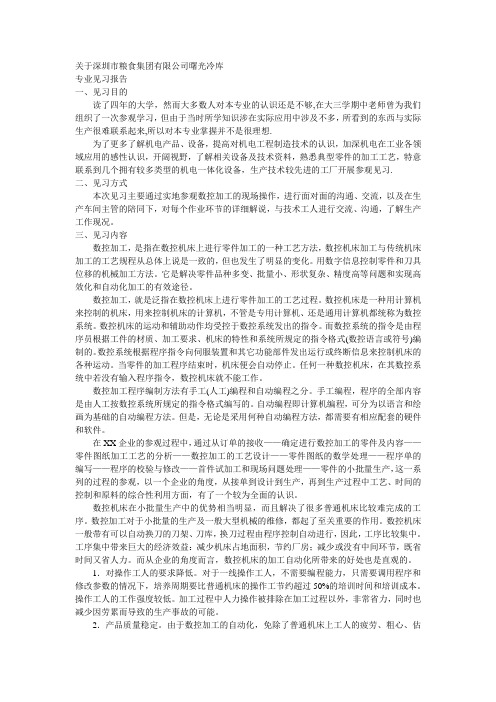 专业见习报告