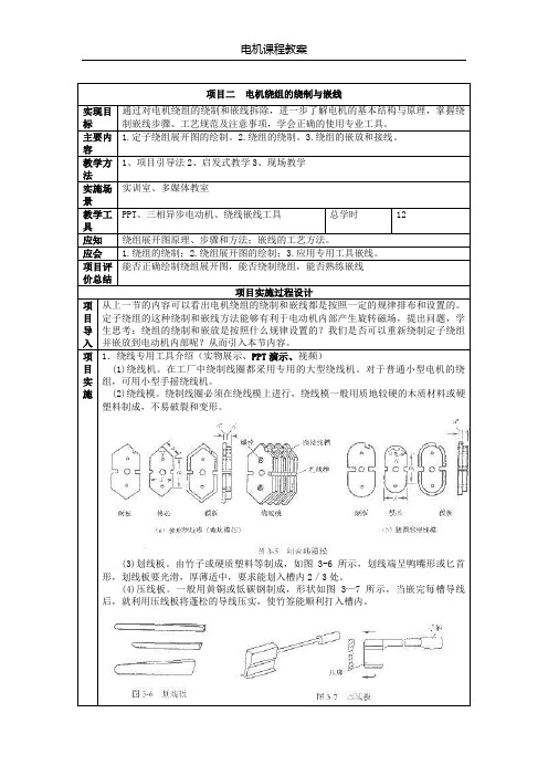 电机绕组的绕制与嵌线