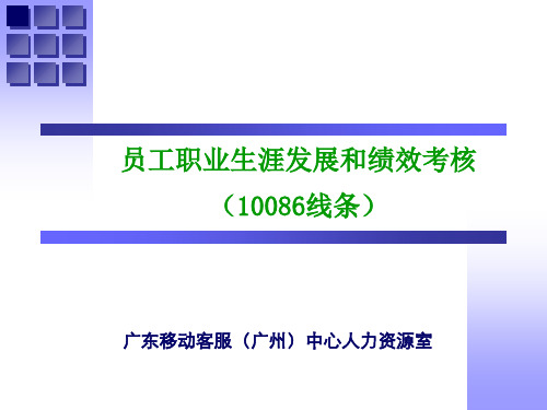 中国移动10086职业发展与绩效考核(ppt文档)