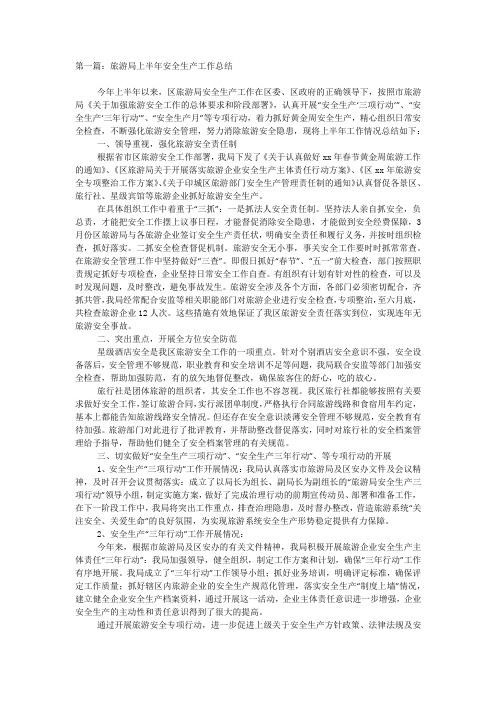 旅游局上半年安全生产工作 总结.docx