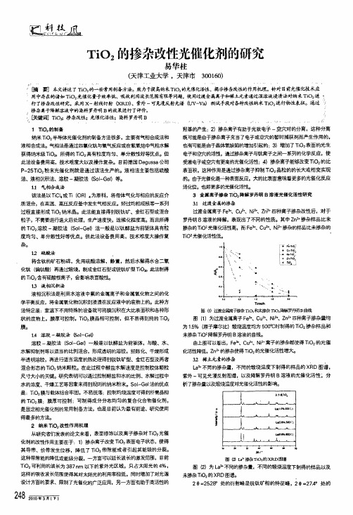 tio2的掺杂改性光催化剂的研究