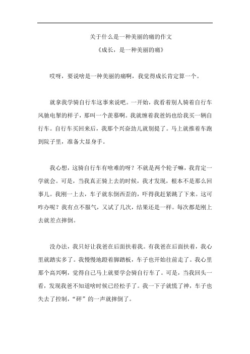 关于什么是一种美丽的痛的作文