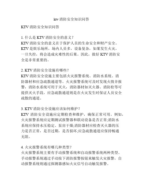 ktv消防安全知识问答