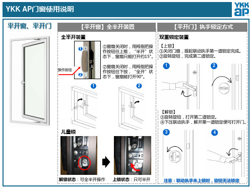 YKKAP门窗使用说明【大和用】