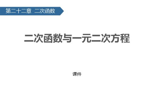 人教版九年级上册数学《二次函数与一元二次方程》二次函数课件教学说课