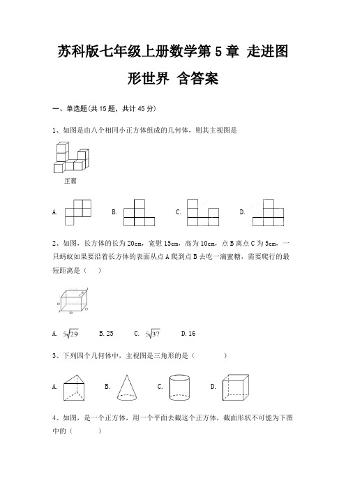 苏科版七年级上册数学第5章 走进图形世界 含答案