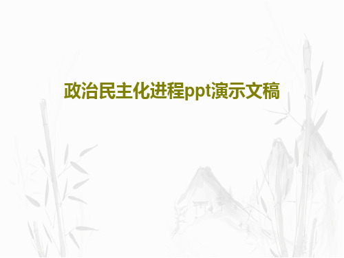 政治民主化进程ppt演示文稿共29页文档