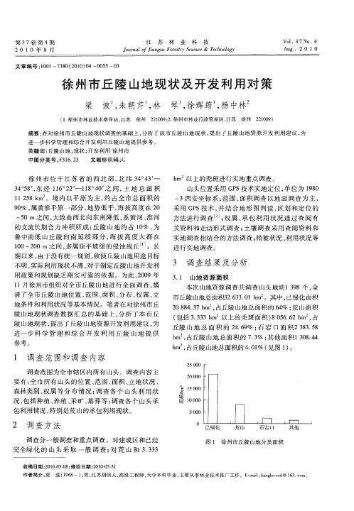 徐州市丘陵山地现状及开发利用对策